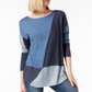 Suéter feminino colorblock da INC International Concepts, azul, tamanho P