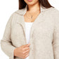 Cardigan feminino plus size aberto frontal estilo &amp; co marrom tamanho 0X