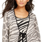 Suéter feminino zebra completer da INC International Concepts, cinza, tamanho X-S