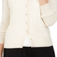 Cardigan feminino de cashmere com botões de cristal Charter Club, branco, tamanho M