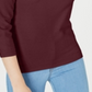 Suéter feminino Maison Jules com gola redonda e manga 3/4, roxo, tamanho extrapequeno