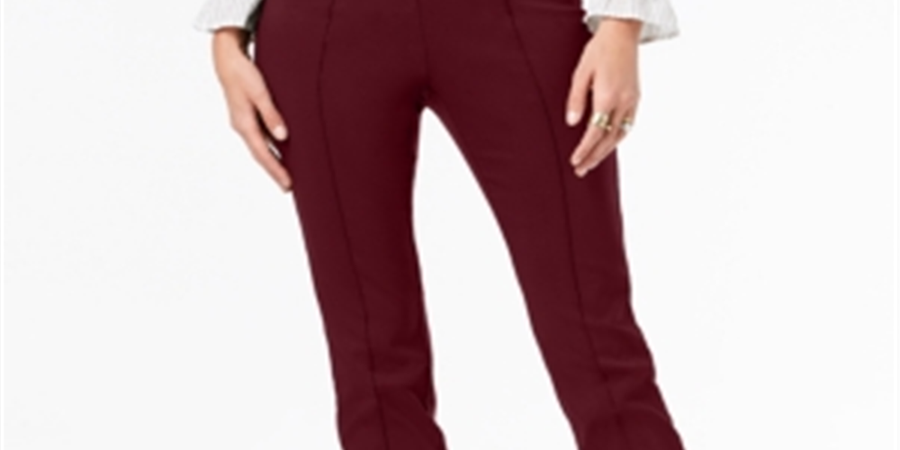 Calça skinny feminina Style &amp; Co, vinho, tamanho grande