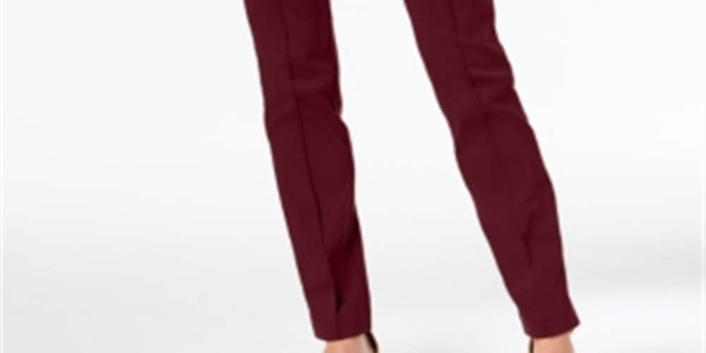 Calça skinny feminina Style &amp; Co, vinho, tamanho grande