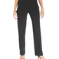 Calça feminina estilo &amp; co com controle de barriga, perna reta, tamanho 6, preto profundo
