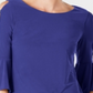 Blusa feminina MSK com manga sino e detalhes em azul, tamanho P