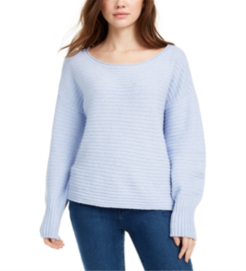 Suéter canelado Pink Rose Juniors, roxo claro, tamanho pequeno