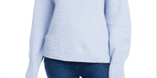 Suéter canelado Pink Rose Juniors, roxo claro, tamanho pequeno