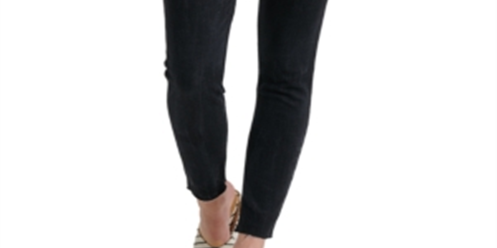 Calça jeans skinny feminina Lucky Brand Bridgette com botões, preta, tamanho 31
