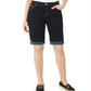 Shorts jeans femininos Curvy Fit Tikglo com punho, azul, tamanho 0, da INC International Concepts