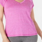 Camiseta feminina Ideology Fitness Workout Rosa Tamanho X-G