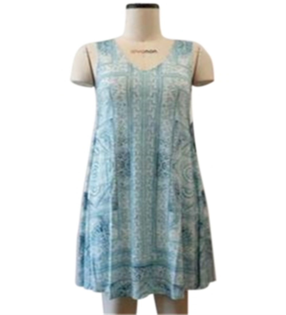 Vestido casual feminino com estampa elástica, azul, tamanho XS, da Style &amp; Co.