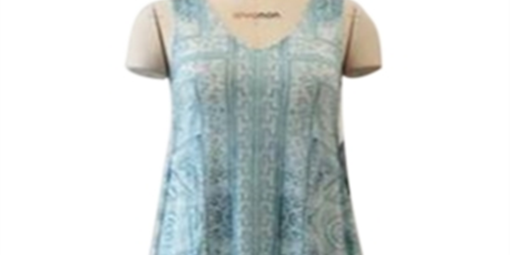 Vestido casual feminino com estampa elástica, azul, tamanho XS, da Style &amp; Co.