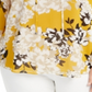 Blusa Calvin Klein Plus Size Feminina com Estampa Floral e Babados, Amarela, Tamanho 1X