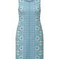 Vestido sem mangas feminino Charter Club com estampa mista, azul, tamanho extragrande