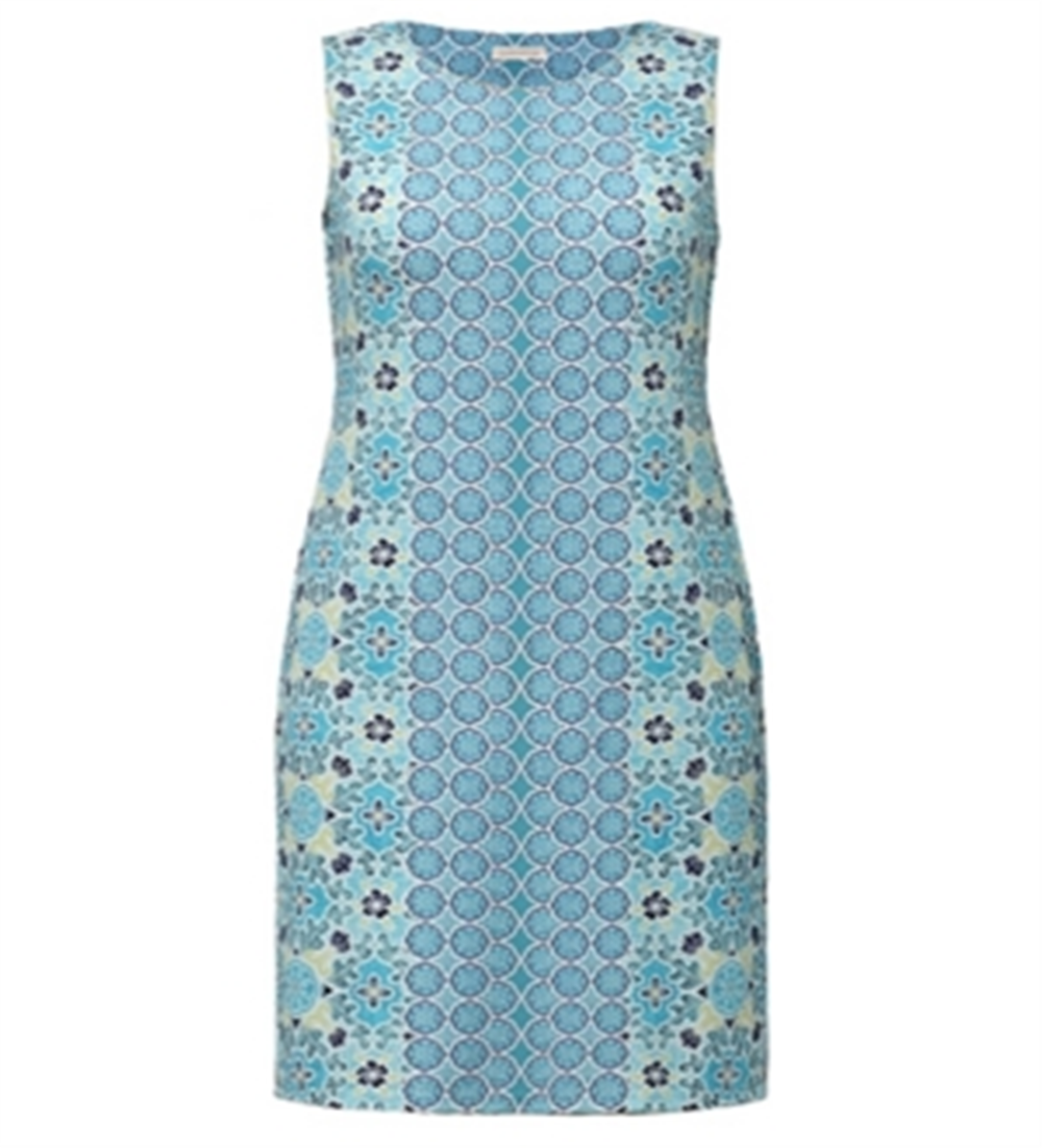 Vestido sem mangas feminino Charter Club com estampa mista, azul, tamanho extragrande