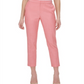 Calça Tommy Hilfiger Feminina Coral com Zíper e Bolso, Cintura Elástica, Parcialmente Skinny, Rosa, Tamanho 4