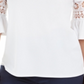 JM Collection Top Feminino com Renda e Enfeites Branco Tamanho XS