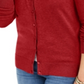 Cardigan feminino de manga comprida com botões na frente, vermelho, tamanho extragrande