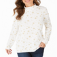 Karen Scott Blusa Feminina Petite Snowy Glory com Gola Alta Branca Tamanho Petite M