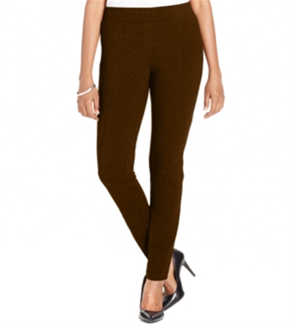 Leggings femininas Petite Stretch Style &amp; Co com dois bolsos nas costas, marrom, tamanho PS