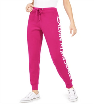 Calça jeans feminina Calvin Klein com estampa jogger rosa tamanho pequeno