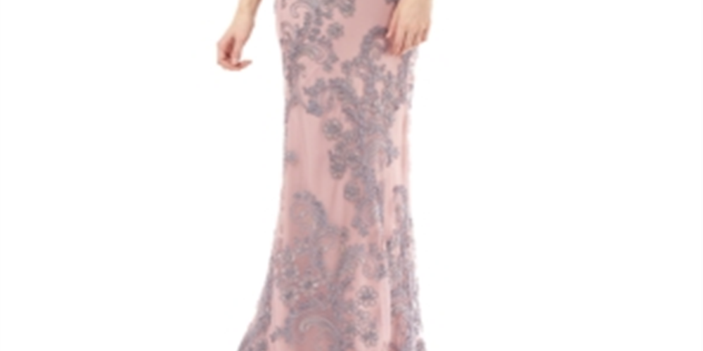 Vestido de festa feminino Soutache da JS Collections, rosa, tamanho 16