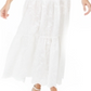 Vestido longo bordado Calvin Klein feminino branco - tamanho 12
