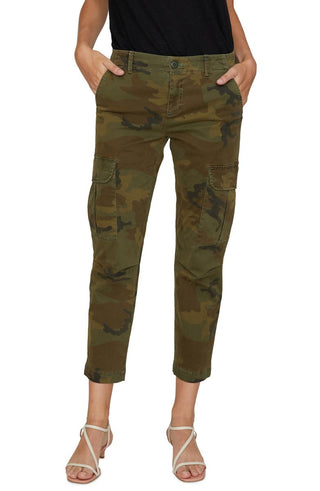 Calça jeans cargo camuflada Sanctuary feminina, verde, tamanho 26
