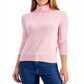 Suéter feminino de gola alta Charter Club, rosa, tamanho grande