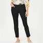 Calça feminina Charter Club Solid Newport Slim Leg Preta Tamanho 6 Petite