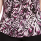 Bar III Top Feminino Trendy Plus Estampado com Gola Amarrada Roxo Tamanho 3X