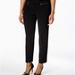 Calça feminina Nine West com bolso e zíper, preta, tamanho 2