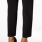 Calça feminina Nine West com bolso e zíper, preta, tamanho 2