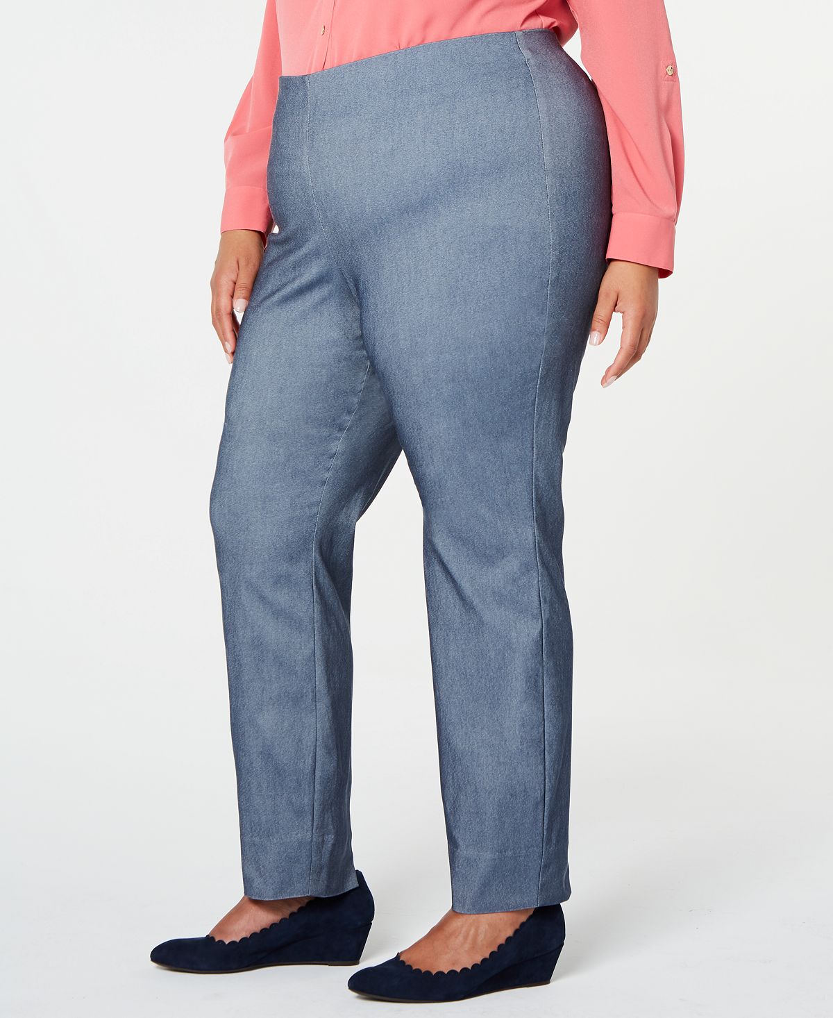 Calça skinny feminina Charter Club Tummy Control, azul, tamanho 24W