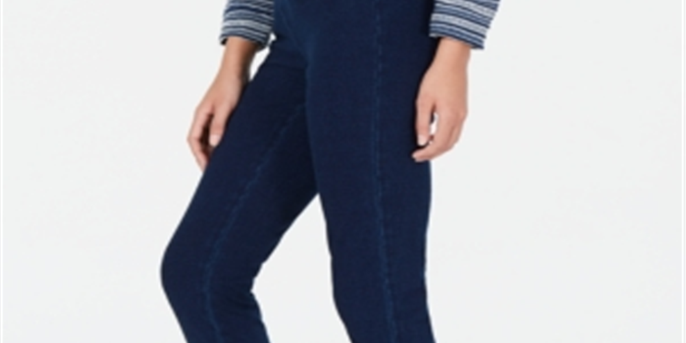 Calça capri feminina estilo &amp; co, preta, tamanho 8