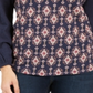 Blusa estilo camponesa com decote aberto para mulheres, azul, tamanho P