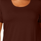 Blusa feminina manga curta JM Collection vinho tamanho 1X