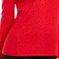 Suéter Inc Petite com gola redonda e tachas, tamanho pequeno, vermelho, P