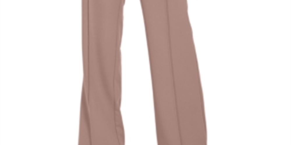 Calça Alfani Feminina Pintuck de Cintura Alta Preta Tamanho 12