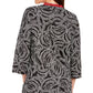 Blusa bordada feminina Charter Club, preta, tamanho pequeno pequeno