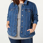 Jaqueta jeans plus size feminina Charter Club azul tamanho 0X