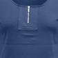 Blusa feminina Karen Scott de algodão com manga 3/4, azul, tamanho grande