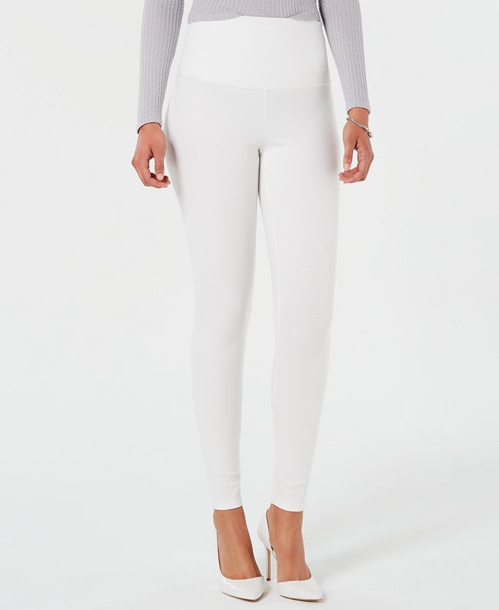 Leggings modeladoras femininas INC International Concepts, tamanho XXXL, brancas