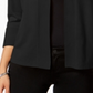 Cardigan feminino JM Collection com manga flare e frente aberta, preto, tamanho pequeno M
