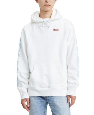 Levi's Men's Graphic Pullover Hoodie White Size Medium