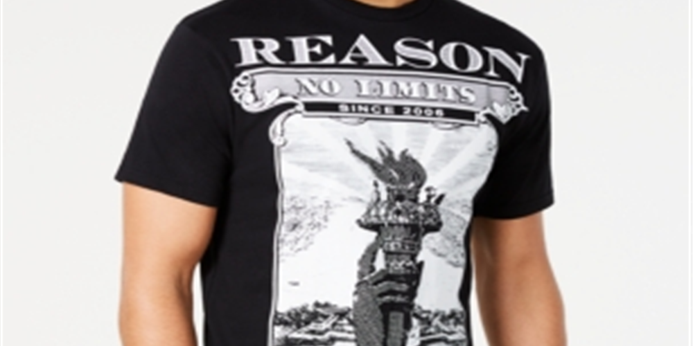 Camiseta gráfica Reason No Limits Masculina Branca Tamanho Médio
