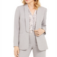 Calvin Klein Petite Parker Blazer Aberto Frontal Feminino Cinza Tamanho 6 P
