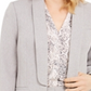 Calvin Klein Petite Parker Blazer Aberto Frontal Feminino Cinza Tamanho 6 P