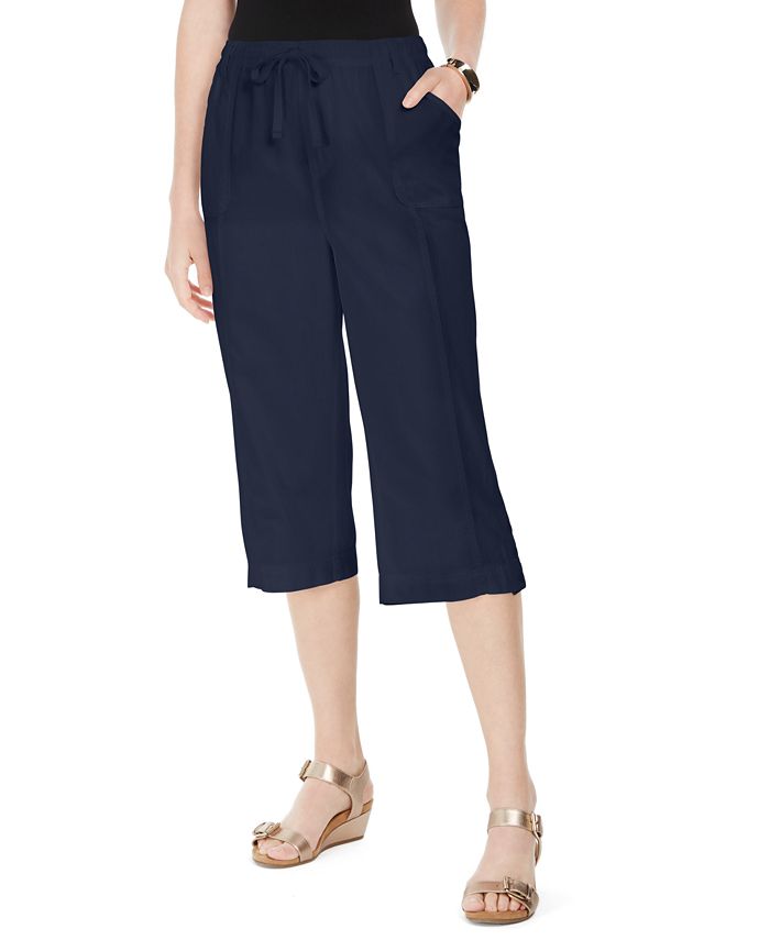 Calça Capri Feminina Karen Scott Azul Tamanho Pequeno