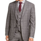 Tommy Hilfiger Blazer Masculino Adams Wool Window Pane de Dois Botões Cinza Tamanho 46